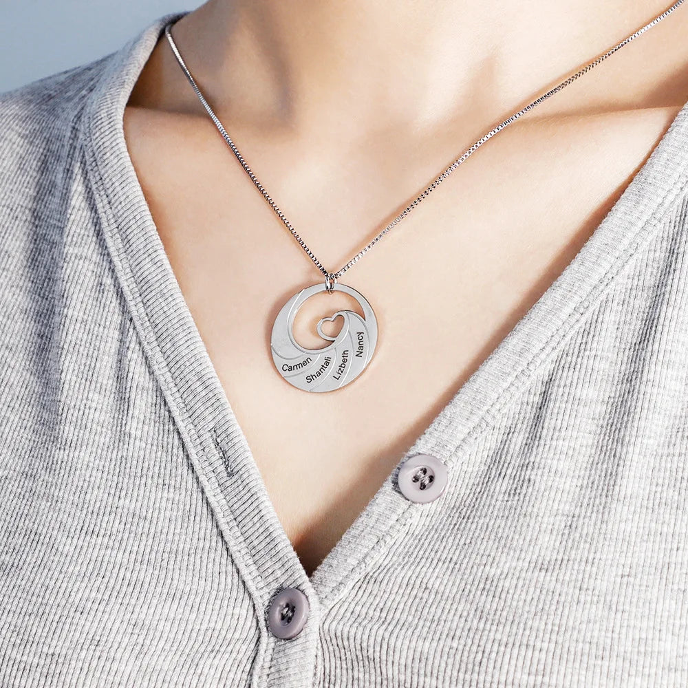 Custom Stainless Steel Wave Necklace