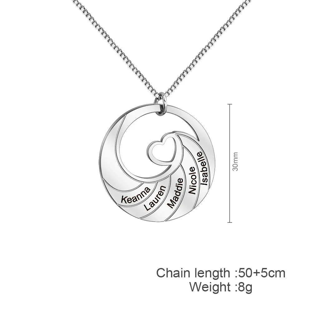 Custom Stainless Steel Wave Necklace