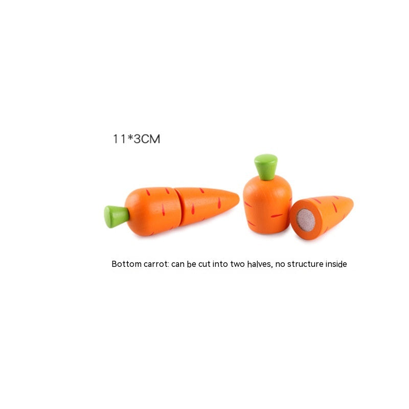 Wooden Vegetable Magnetic Children'S Play House Cut Fruit Toys