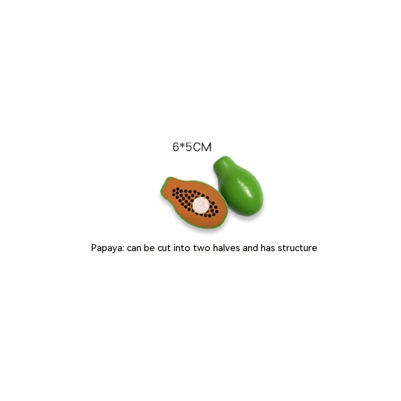 Wooden Vegetable Magnetic Children'S Play House Cut Fruit Toys