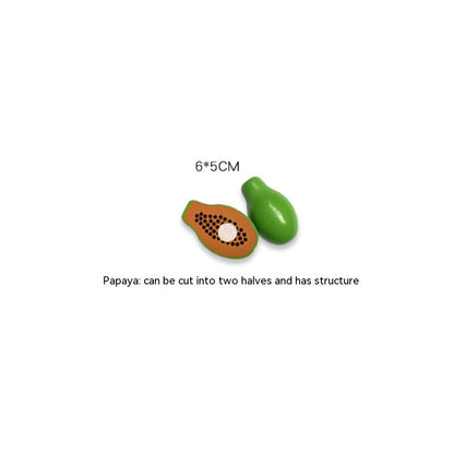 Wooden Vegetable Magnetic Children'S Play House Cut Fruit Toys