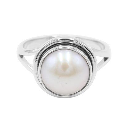 Sterling Silver Pearl Ring