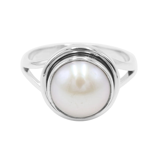 Sterling Silver Pearl Ring