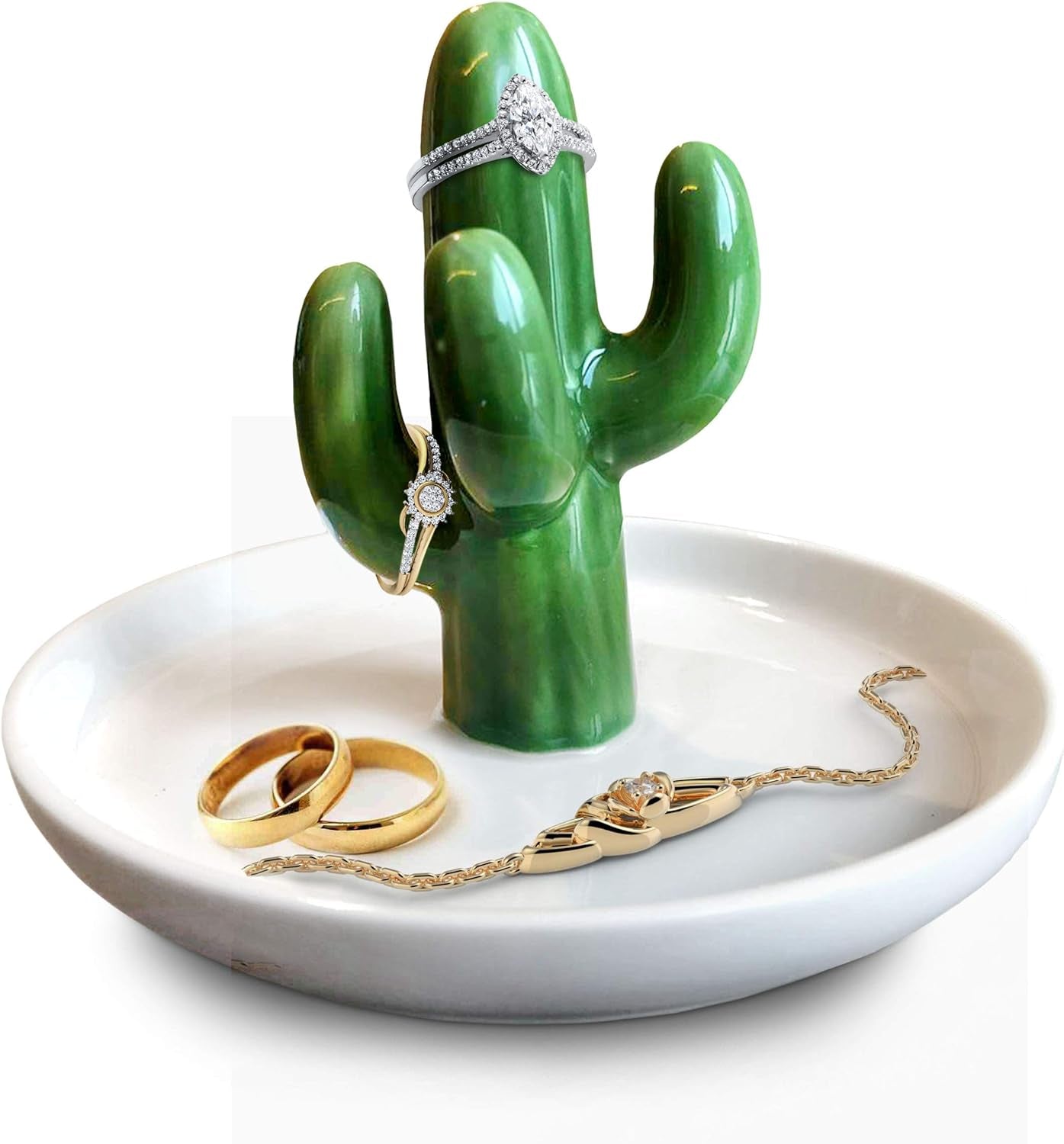 Ceramic Cactus Ring Holder