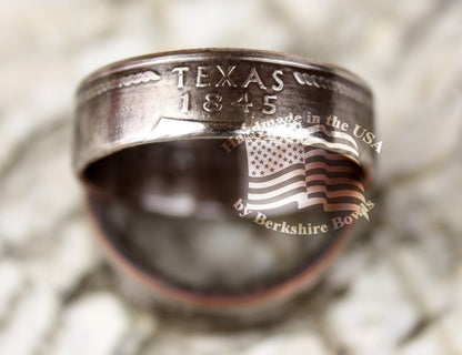 Handmade State Quarter Ring, Custom State Coin Ring, Coin Jewelry, State Ring, Rustic Ring, Statement Ring, Handmade Jewelry