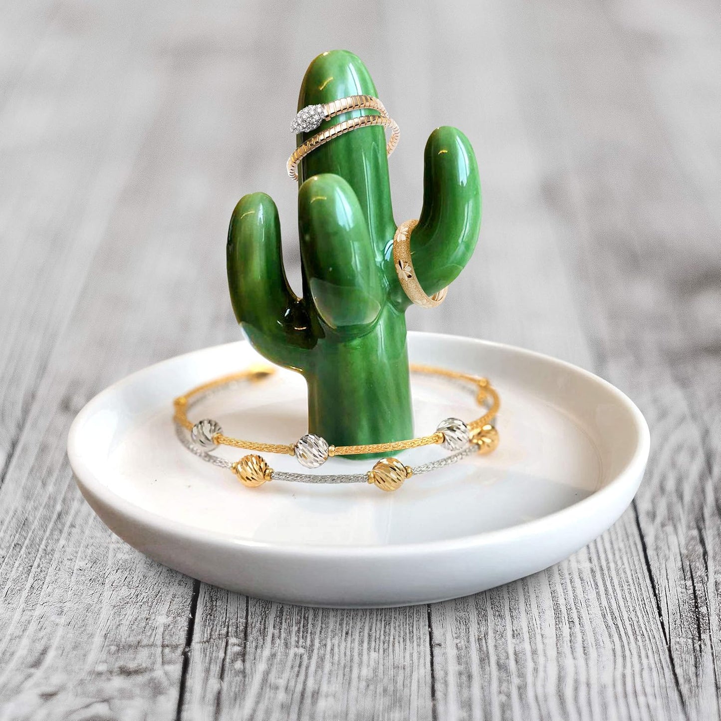 Ceramic Cactus Ring Holder