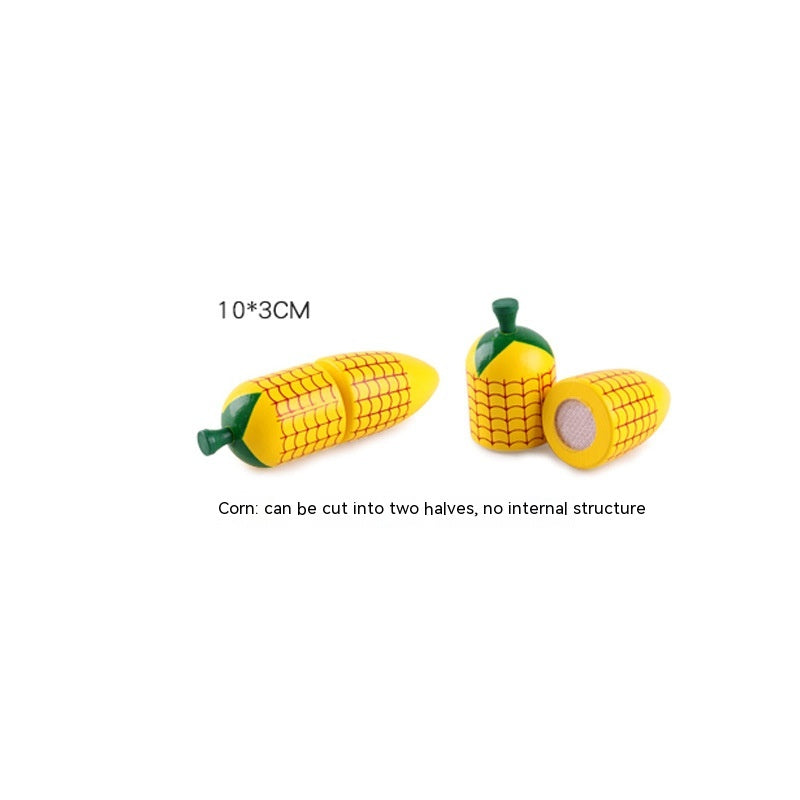 Wooden Vegetable Magnetic Children'S Play House Cut Fruit Toys