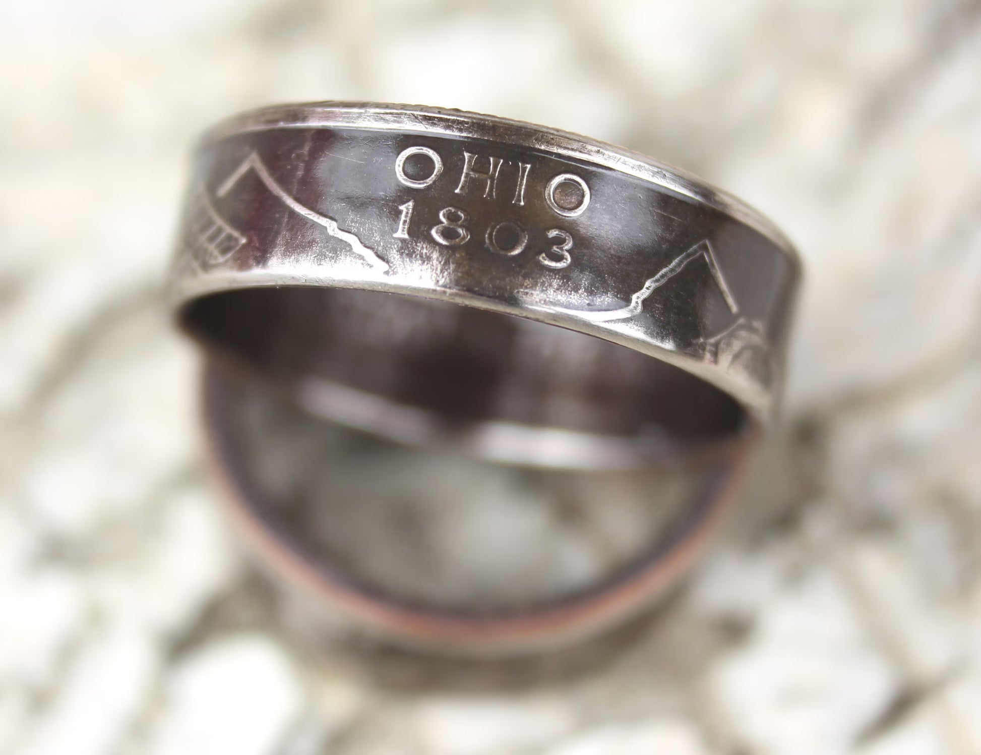 Handmade State Quarter Ring, Custom State Coin Ring, Coin Jewelry, State Ring, Rustic Ring, Statement Ring, Handmade Jewelry