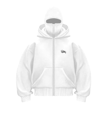 Double Hood Balaclava Fleece-Lined Sweater