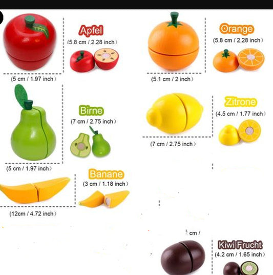 Wooden Vegetable Magnetic Children'S Play House Cut Fruit Toys