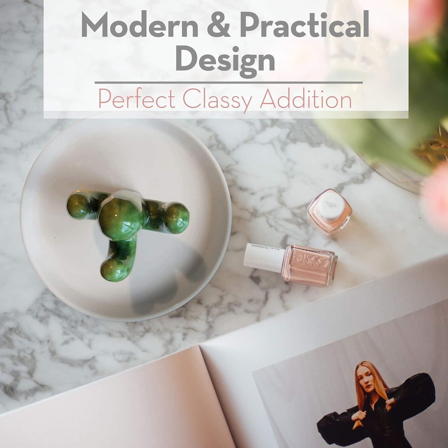 Ceramic Cactus Ring Holder