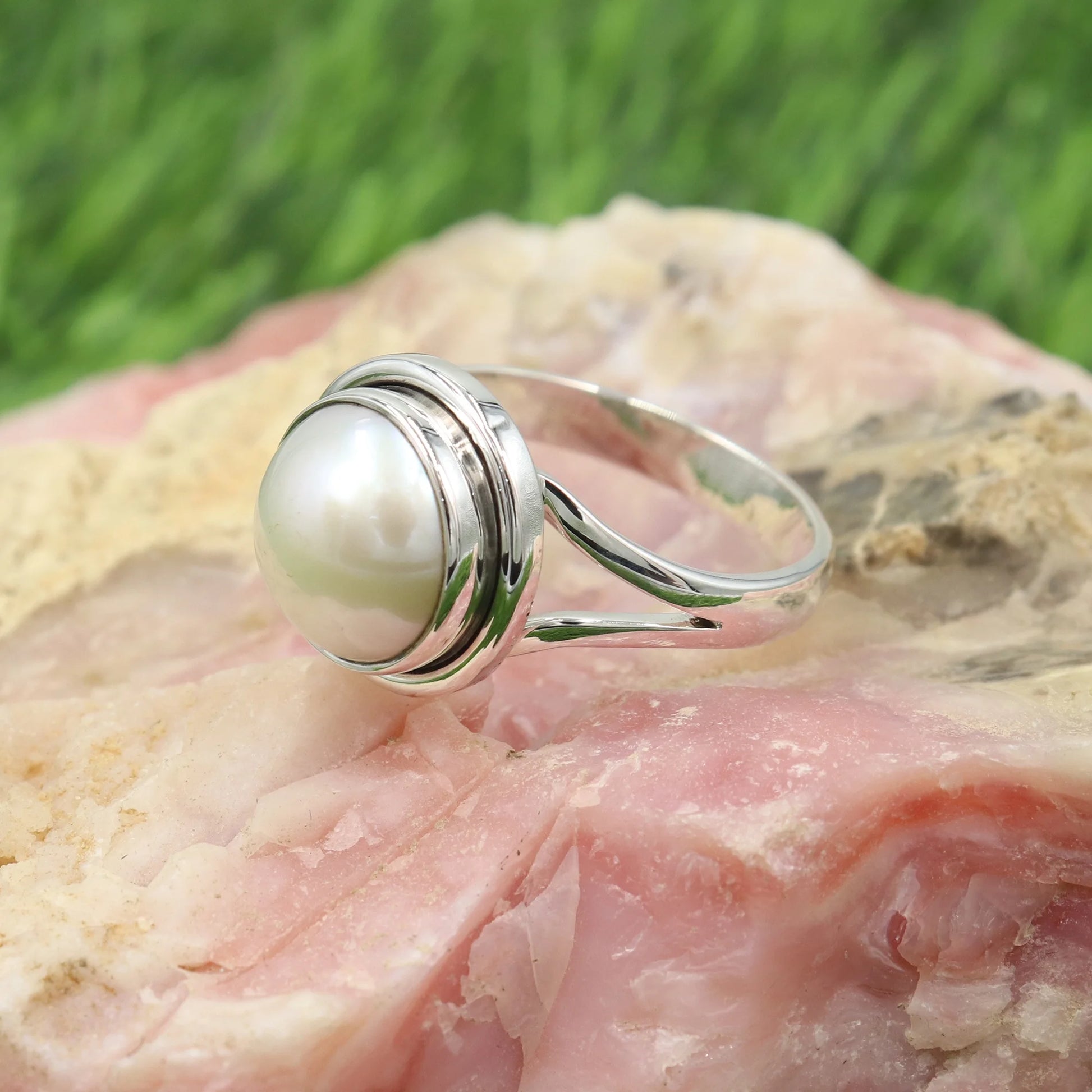 Sterling Silver Pearl Ring