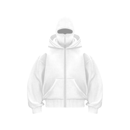 Double Hood Balaclava Fleece-Lined Sweater