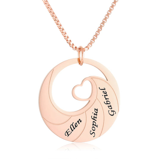 Custom Stainless Steel Wave Necklace