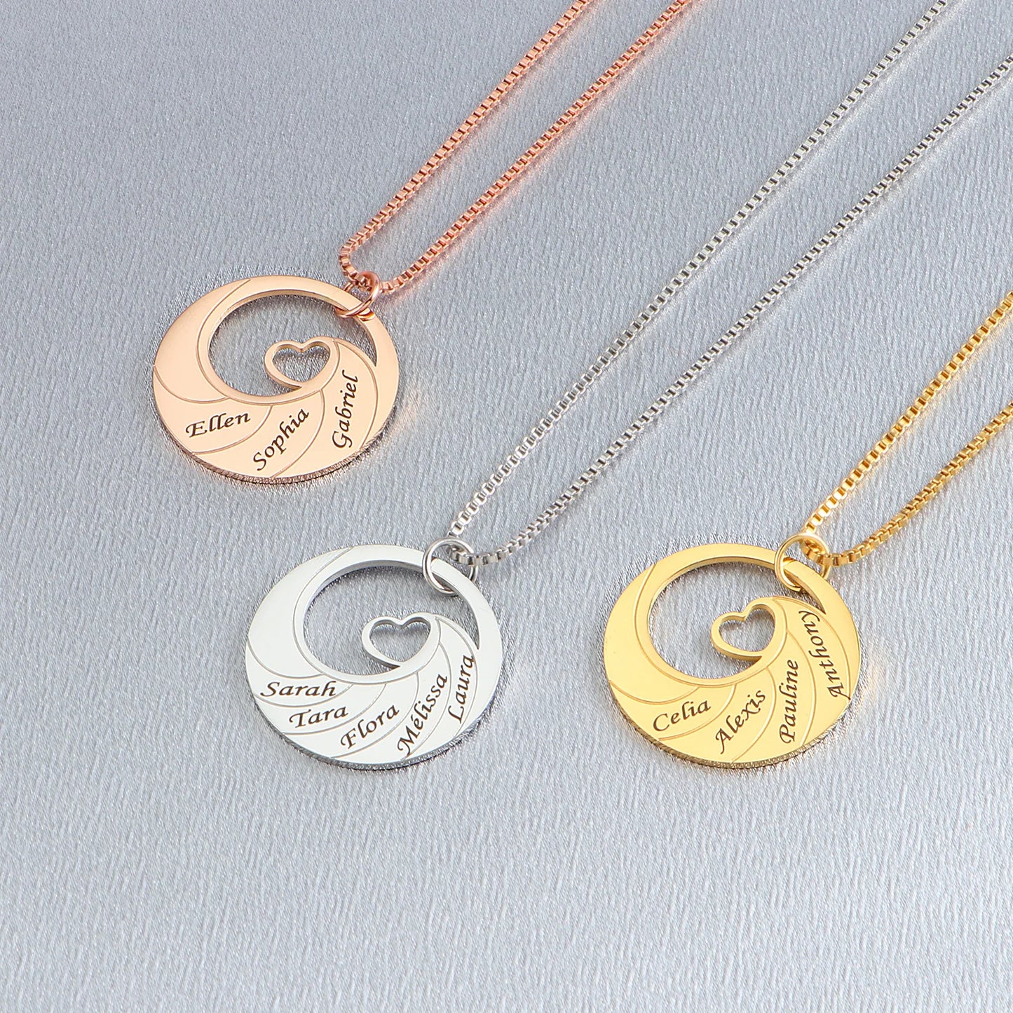 Custom Stainless Steel Wave Necklace