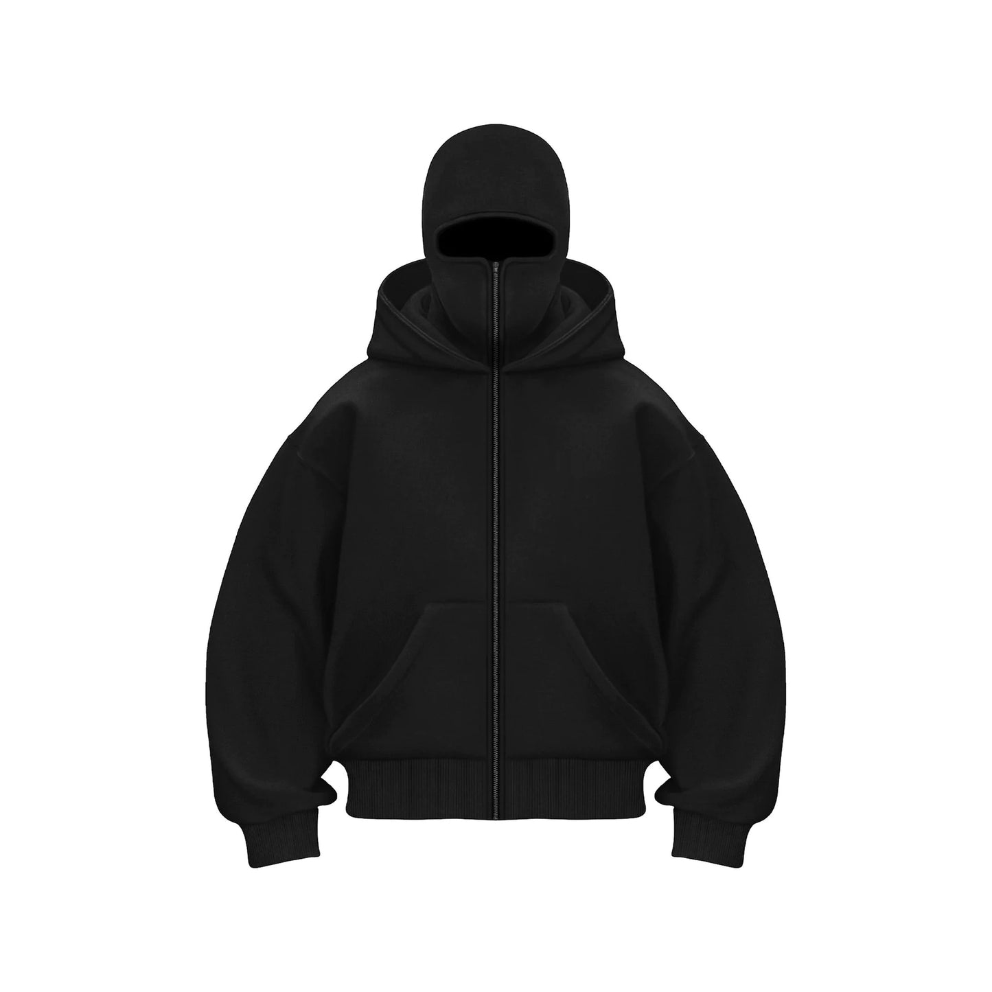 Double Hood Balaclava Fleece-Lined Sweater