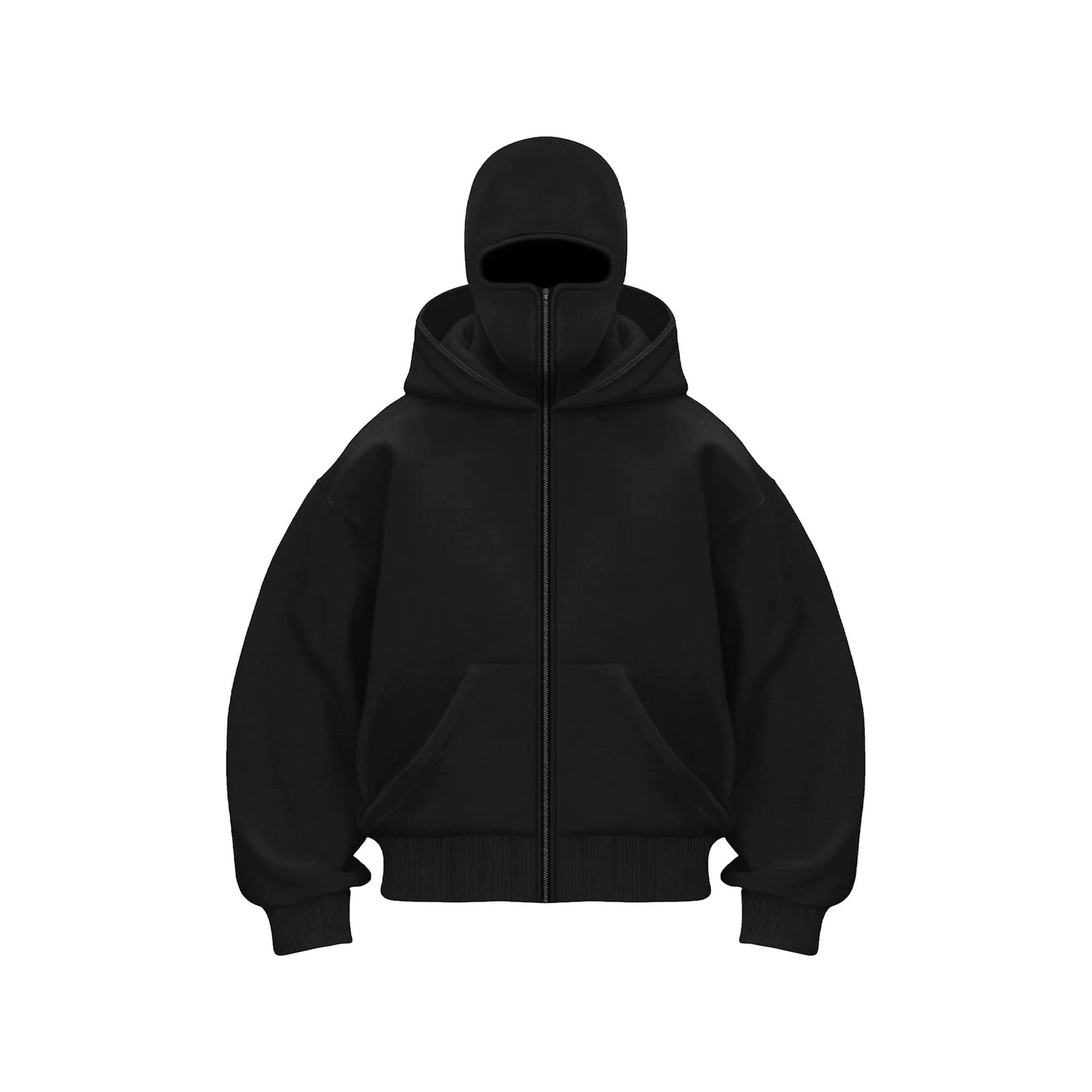 Double Hood Balaclava Fleece-Lined Sweater