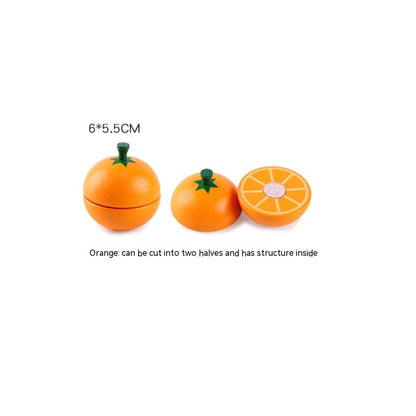 Wooden Vegetable Magnetic Children'S Play House Cut Fruit Toys