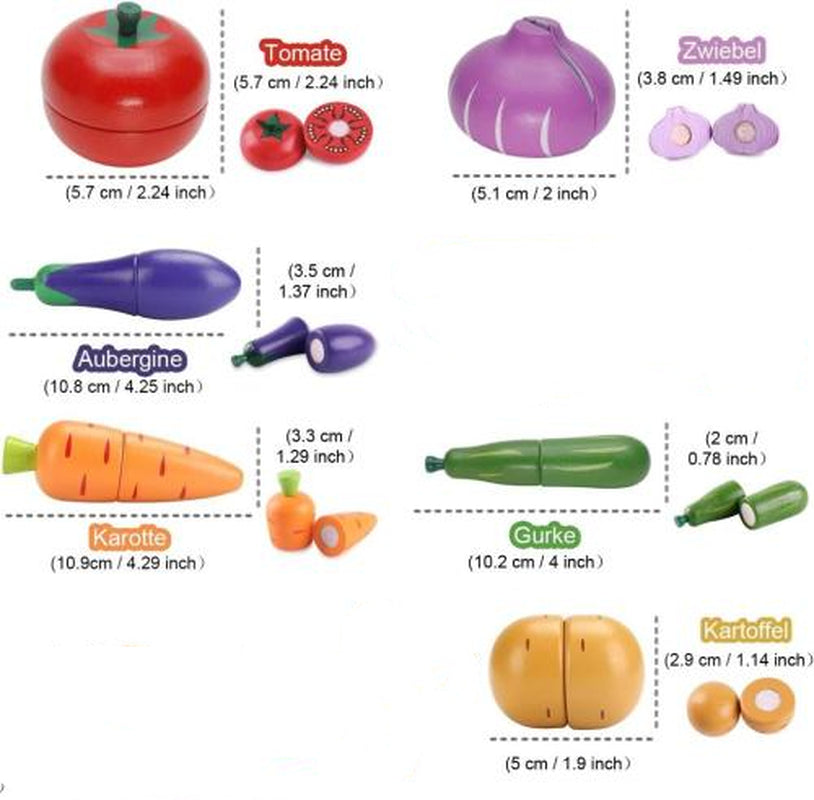 Wooden Vegetable Magnetic Children'S Play House Cut Fruit Toys