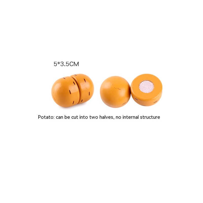 Wooden Vegetable Magnetic Children'S Play House Cut Fruit Toys