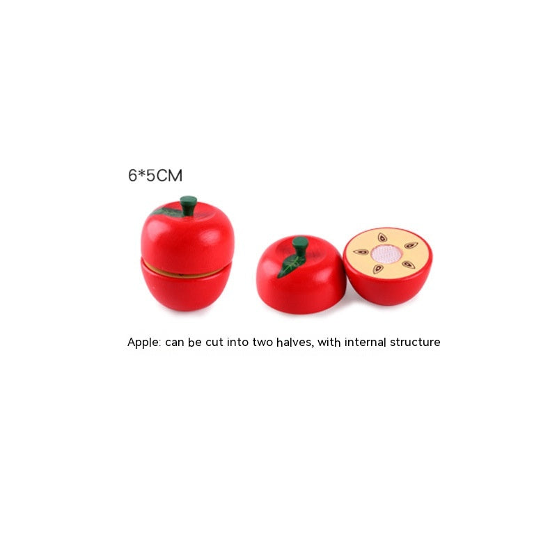 Wooden Vegetable Magnetic Children'S Play House Cut Fruit Toys