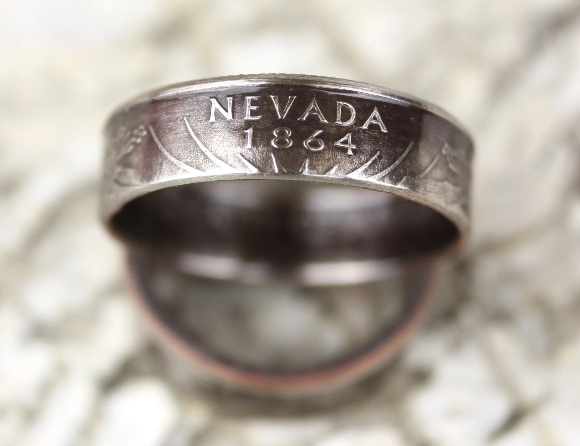 Handmade State Quarter Ring, Custom State Coin Ring, Coin Jewelry, State Ring, Rustic Ring, Statement Ring, Handmade Jewelry