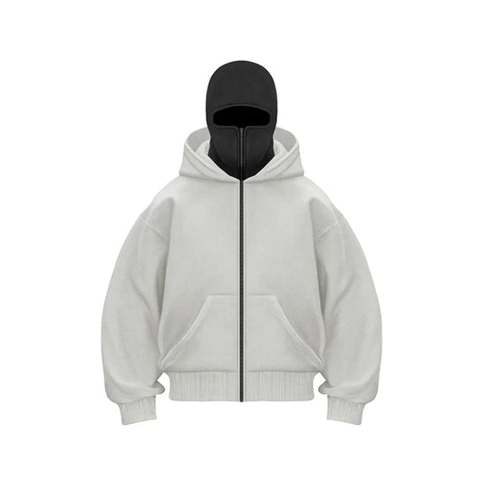 Double Hood Balaclava Fleece-Lined Sweater