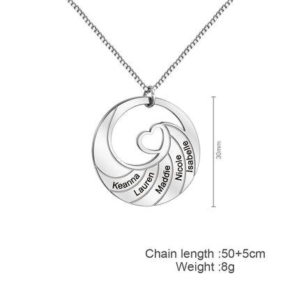 Custom Stainless Steel Wave Necklace